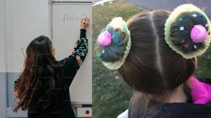 Maestra se vuelve viral por el 'peinado loco' más increíble para el Día del Niño | VIDEO