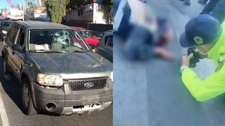 Policía de tránsito es atropellado y queda muy grave tirado en el piso