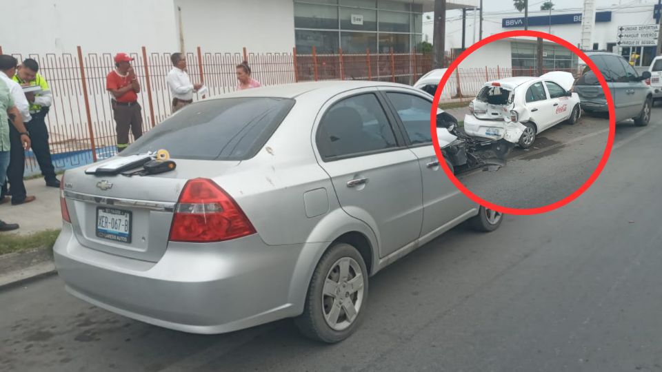 Choque en avenida Guerrero