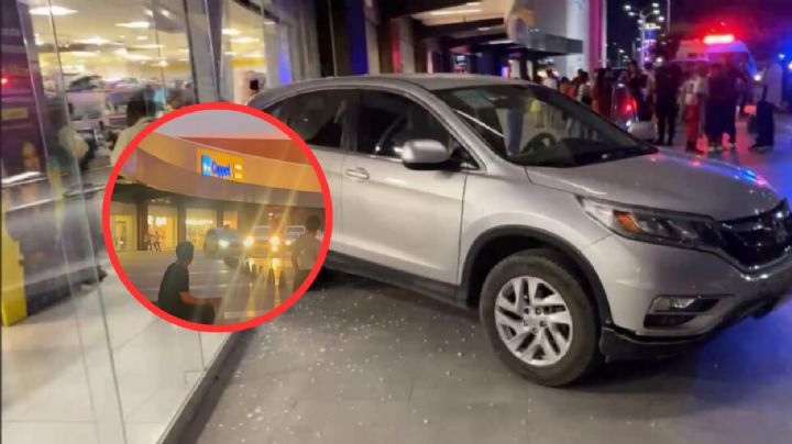 Menor de edad intenta escapar de choque y se mete a Coppel con todo y camioneta