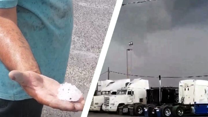 Colombia, Nuevo León: se registra caída de granizo y formación de tornados y torbellinos | VIDEO