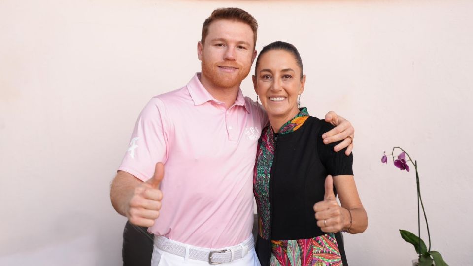 Canelo Álvarez y Claudia Sheinbaum