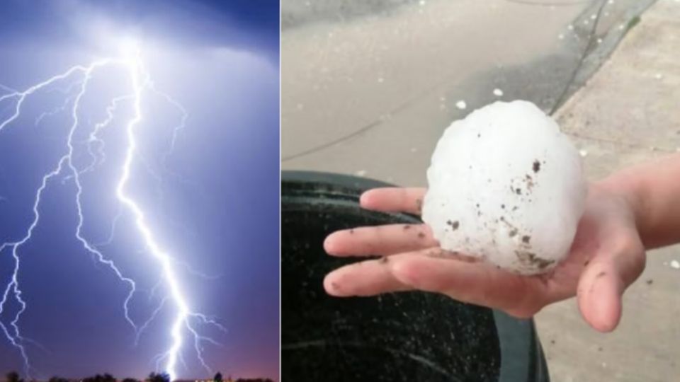 Se esperan tormentas eléctricas y hasta granizo