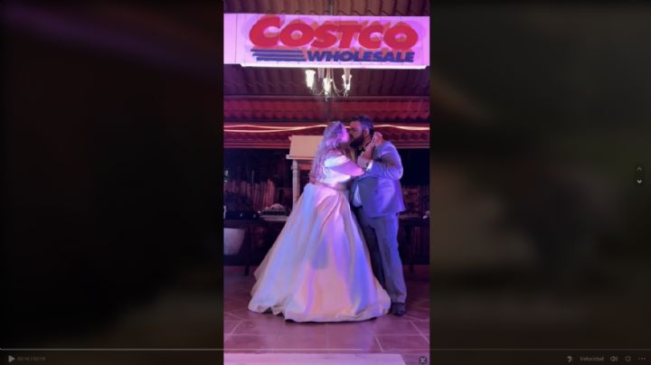 ¡Que vivan los novios! Pareja se hace viral por su boda temática de Costco | VIDEO
