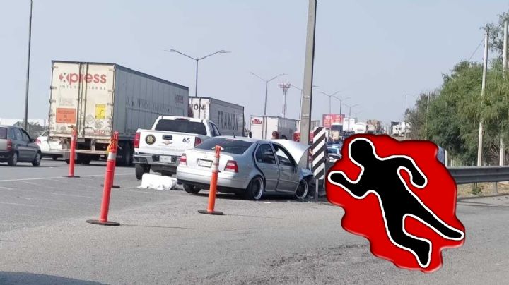 Hombre muere tras chocar sobre la Carretera Monterrey-Nuevo Laredo; se quedó dormido