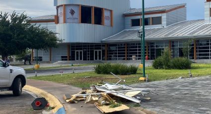 Tormenta causa destrozos en el Centro Cultural de Nuevo Laredo | FOTOS 