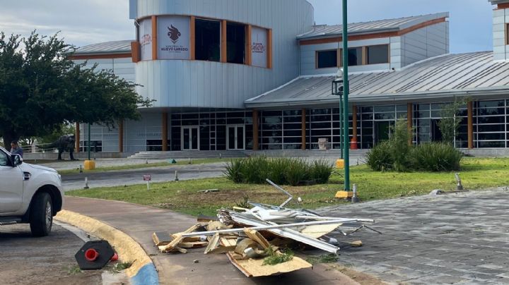 Tormenta causa destrozos en el Centro Cultural de Nuevo Laredo | FOTOS 