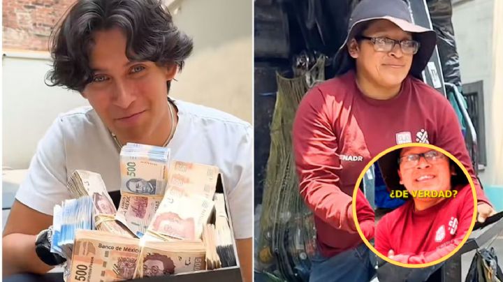 El Mr Beast mexicano: influencer regala medio millón de pesos a recolectora de basura | VIDEO