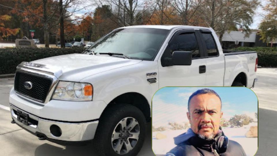 Este hombre es buscado por la desaparición de una camioneta Ford- F-150, color blanco