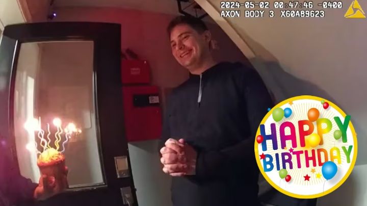 Llama al 911 para escuchar las mañanitas en su cumpleaños; lo sorprenden con pastel en su casa | VIDEO