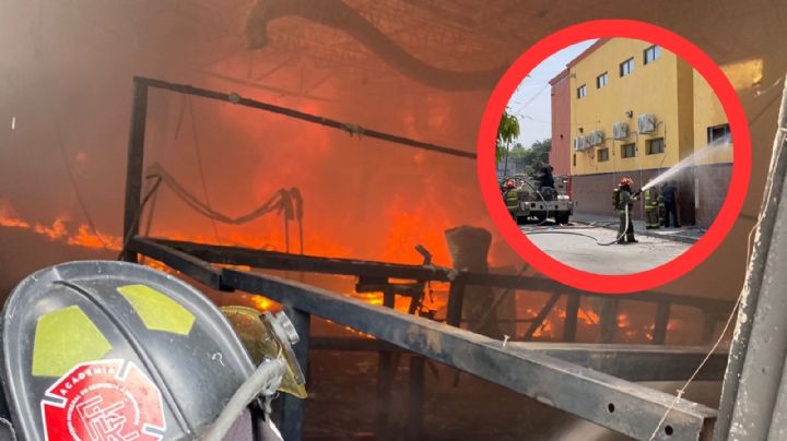 Llamas infernales consumen escuela de música en Nuevo Laredo; hombre resultó con quemaduras