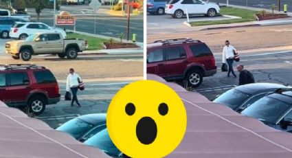 Mujer se queda “congelada” en un estacionamiento de Estados Unidos; ¿qué le pasó? | VIDEO