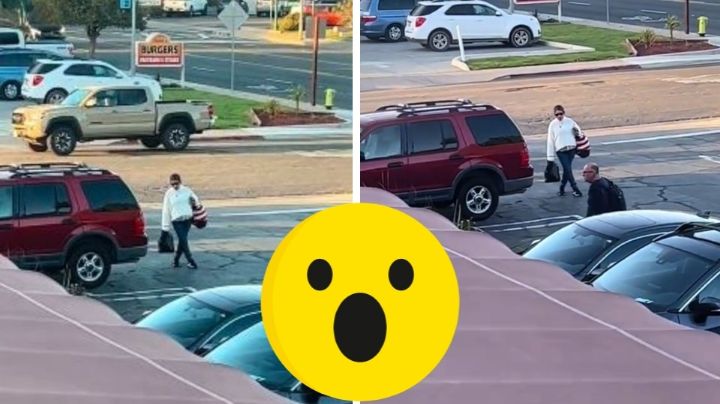 Mujer se queda “congelada” en un estacionamiento de Estados Unidos; ¿qué le pasó? | VIDEO