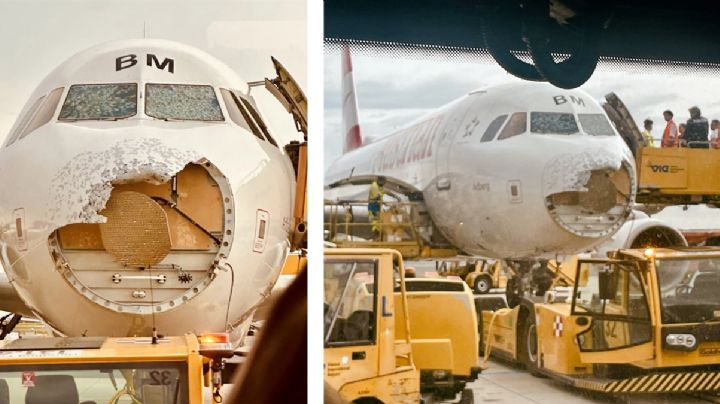 Granizo le abre boquete a avión en pleno vuelo; habilidad de pilotos salva la vida de los pasajeros