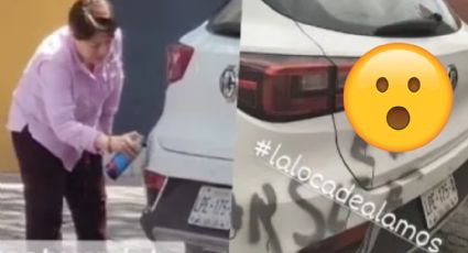 Abuelita grafiteó carro estacionado fuera de su casa; le apodaron 'la Loca de los Álamos'