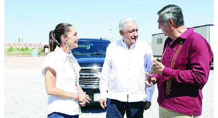 AMLO y Sheinbaum supervisan ANAM; tiene Nuevo Laredo visita histórica