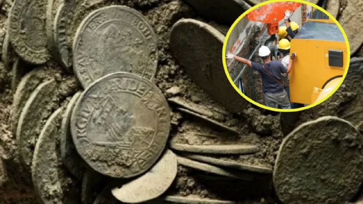 Albañiles construyen una nueva línea de alcantarillado y encuentran un tesoro de más de 9 mdp