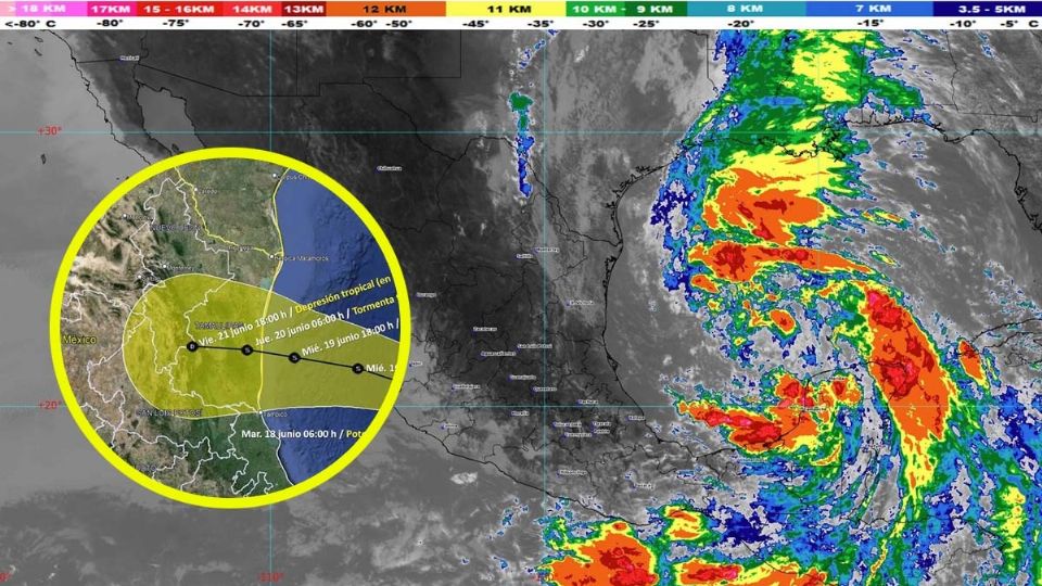 Trayectoria de la tormenta tropical Alberto