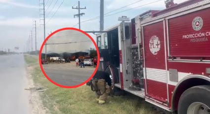 Gran incendio reúne a 5 corporaciones de auxilio en Nuevo León | VIDEO