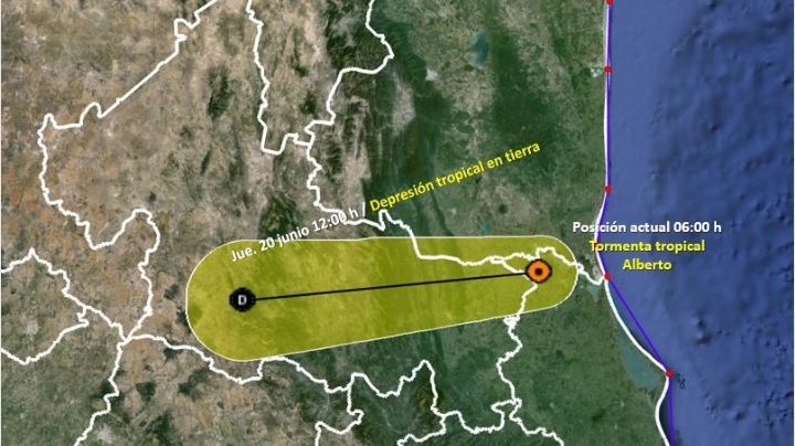 Tormenta Tropical Alberto EN VIVO: toca tierra en Ciudad Madero; trayectoria hoy jueves 20 de junio