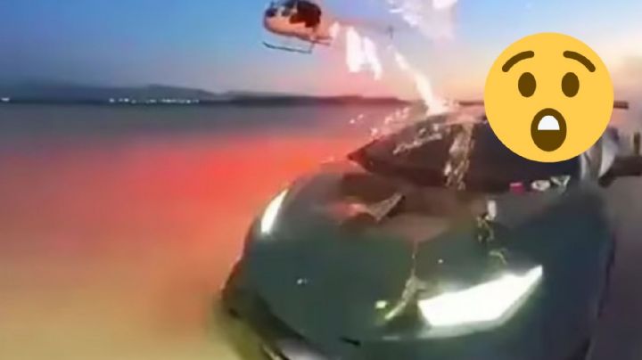 Arrestan a Youtuber por disparar fuegos artificiales contra un Lamborghini desde un helicóptero