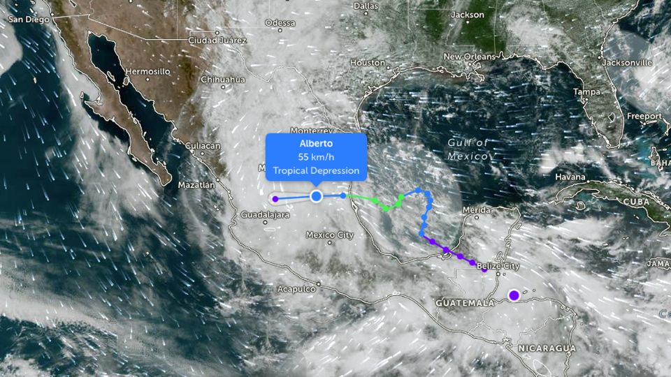 Alberto ya es depresión tropical