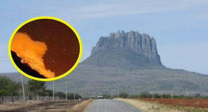 Así se vio el incendio en la cima del Cerro del Bernal en Tamaulipas