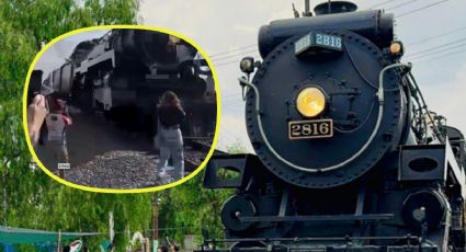 Tren de vapor: MOMENTO EXACTO en que mujer casi muere por tomar una selfie | VIDEO