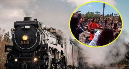 Tren de vapor La Emperatriz: MOMENTO EXACTO en el que niño se salva de morir | VIDEO