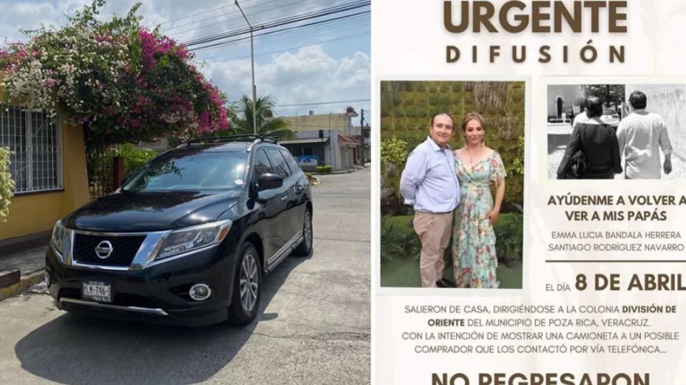 La pareja fue asesinada en Poza Rica, Veracruz luego de intentar vender una camioneta a un presunto comprador