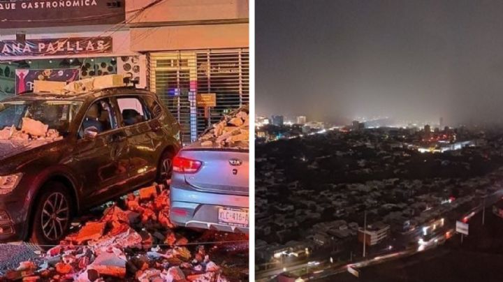 Fuerte tormenta y ventarrón causan apagones y cuantiosos daños en Monterrey y San Pedro