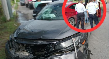 Jovencita amanecida y acelerada provoca aparatoso accidente en Nuevo Laredo