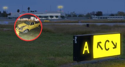 Se salva de morir en volcadura frente al aeropuerto de Nuevo Laredo; huyó del sitio