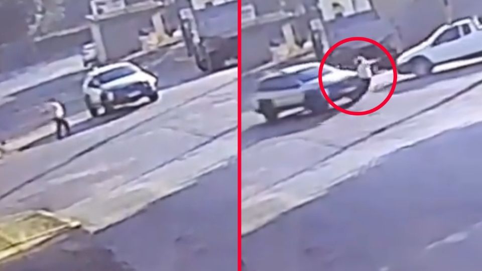 Pese a darle el paso para cruzar la calle, la automovilista agredió a la mujer mayor, pasando su auto encima de ella