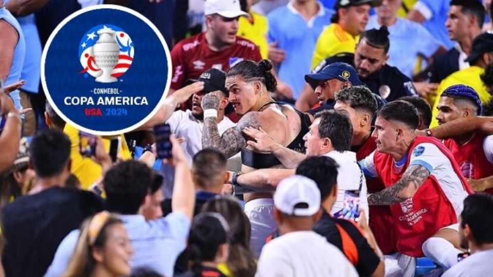 Darwin Núñez, delantero del Liverpool, se fue a las tribunas a tirar derechazos.