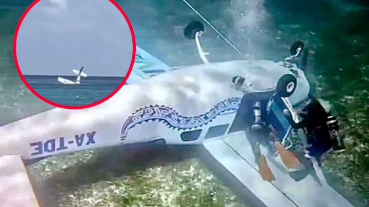 Avioneta cae en el mar frente a Cozumel; hay un desaparecido | VIDEO