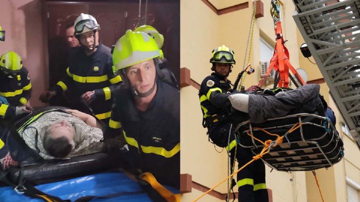 Hombre de 300 kilos es sacado de emergencia de su casa con grúa | VIDEO