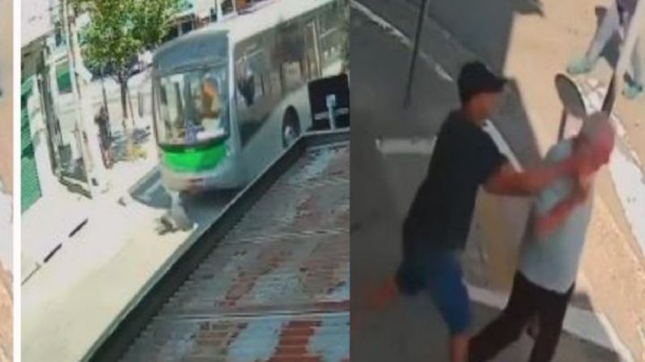 Asaltante roba el celular a abuelito; escapa y al cruzar la calle lo aplasta camión | VIDEO