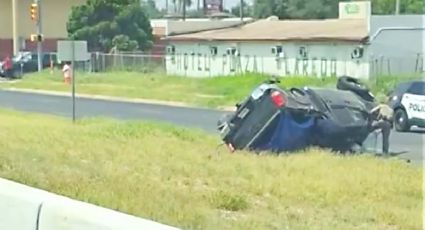 Persecución en Santa Úrsula en Laredo termina en volcadura | VIDEO