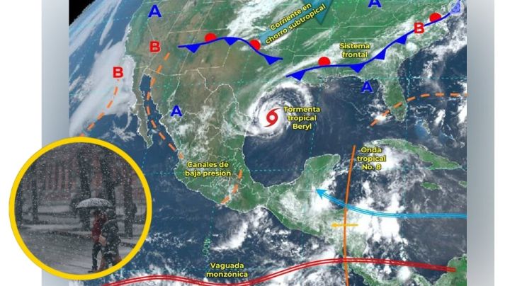 Onda tropical 8 se forma en el Atlántico; traerá 4 días de tormentas a varios estados en México
