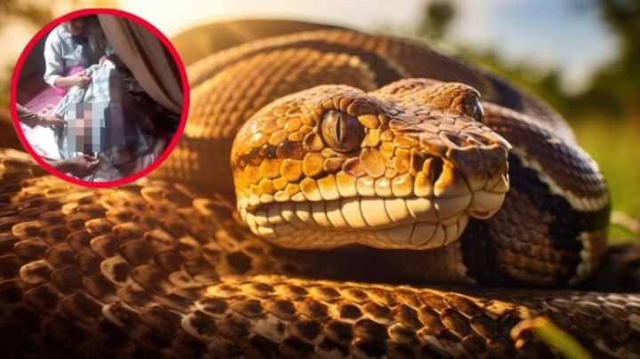 Abuelita es asfixiada y devorada por serpiente gigante; la encontró su hijo a un lado