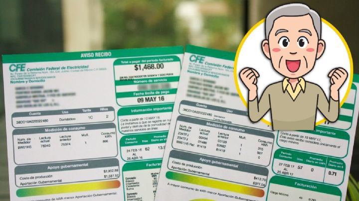 CFE: estos adultos mayores recibirán apoyo para pagar su recibo de luz