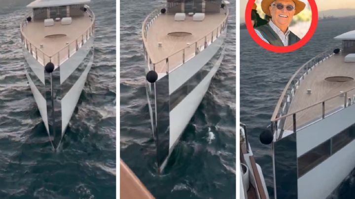 MOMENTO EXACTO en que yate de Steve Jobs choca el de Salinas Pliego