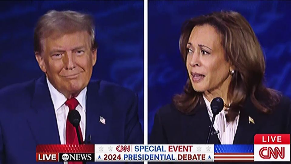 Primer debate presidencial entre Donald Trump y Kamala Harris.