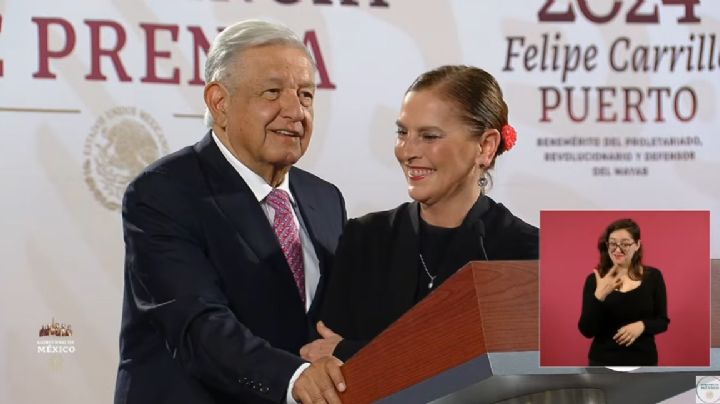 Gutiérrez Müller asiste a la mañanera de AMLO para despedirse: 'le agradezco de todo corazón el apoyo'