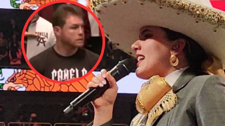 Nieta de Vicente Fernández se equivoca al cantar Himno Nacional; así reaccionó 'El Canelo' | VIDEO