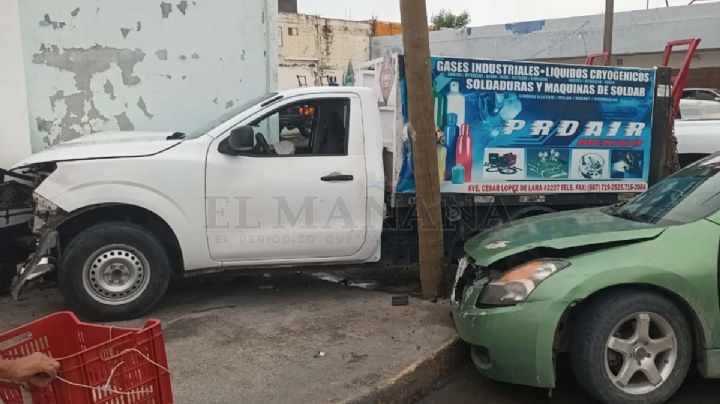 Despistado chocó camioneta de gas industrial en Nuevo Laredo 