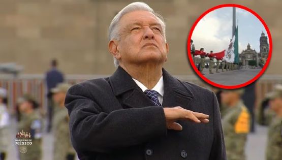 AMLO izó la bandera a media asta en conmemoración a las víctimas de los sismos de 1985 y 2017