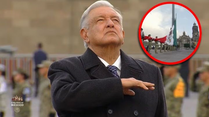 AMLO izó la bandera a media asta en conmemoración a las víctimas de los sismos de 1985 y 2017