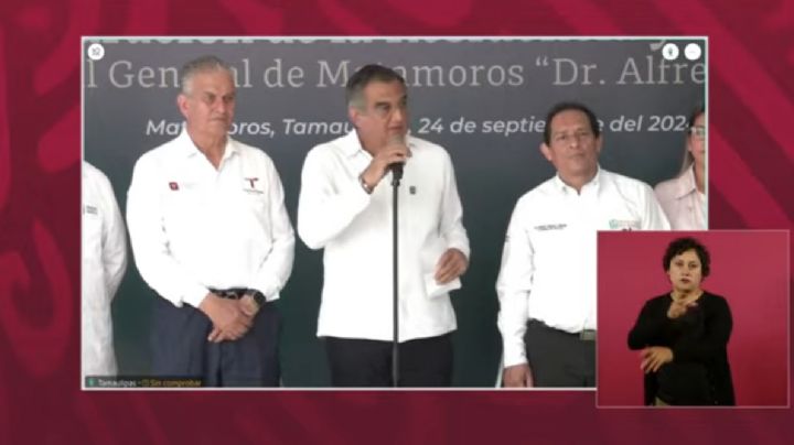 Américo Villarreal inaugura Hospital General en Matamoros; agradeció a AMLO por su mandato